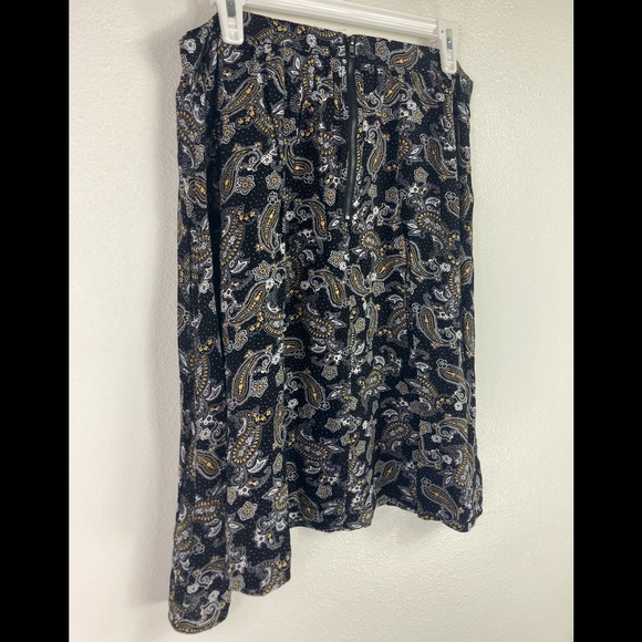 Love & Sadie Womens A Line Skater Skirt Paisley Zip Up Sz XL Boho Artsy - Picture 5 of 12